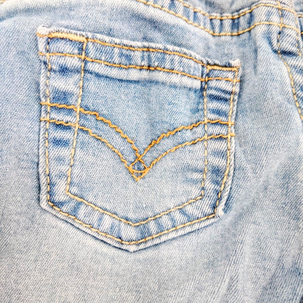 Kids Blue Levis Skinny Distressed Jeans - Picture 5 of 14